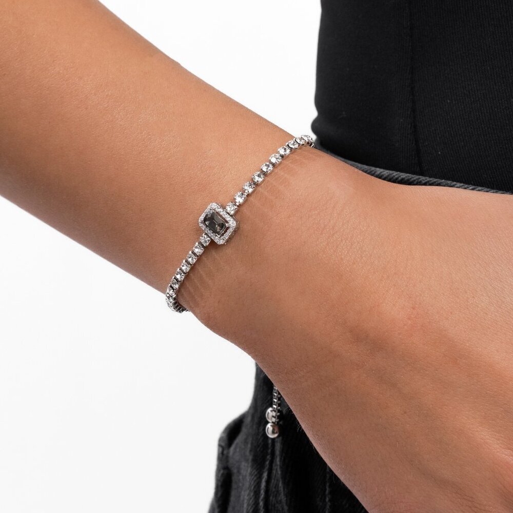 Paparazzi Jewelry Accessories - Draped in Dazzle - Silver Bracelet - NEW!!!